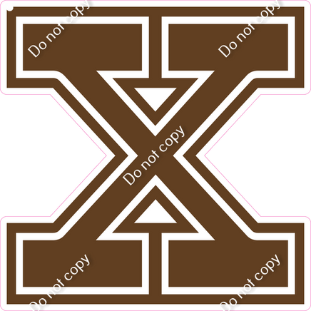 18" Greek Individual Flat Chocolate - Alphabet Pieces Chi