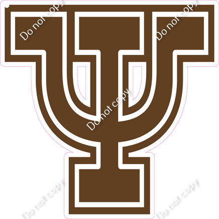 18" Greek Individual Flat Chocolate - Alphabet Pieces Psi