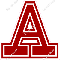 18" Greek Individual Flat Crimson - Alphabet Pieces Alpha