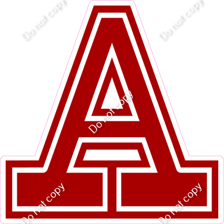 18" Greek Individual Flat Crimson - Alphabet Pieces Alpha