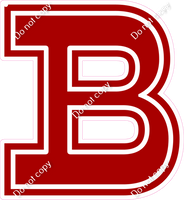18" Greek Individual Flat Crimson - Alphabet Pieces Beta