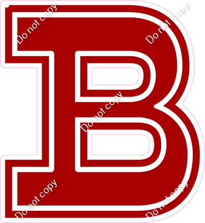18" Greek Individual Flat Crimson - Alphabet Pieces Beta