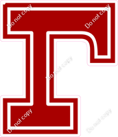 18" Greek Individual Flat Crimson - Alphabet Pieces Gamma