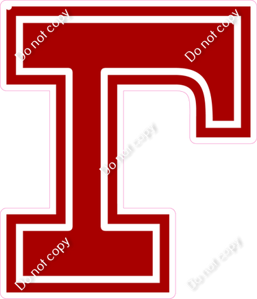 18" Greek Individual Flat Crimson - Alphabet Pieces Gamma