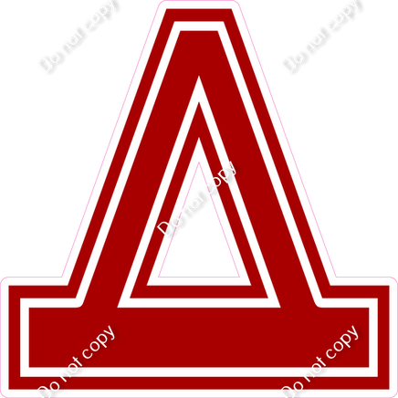 18" Greek Individual Flat Crimson - Alphabet Pieces Delta