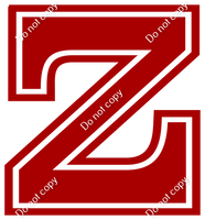 18" Greek Individual Flat Crimson - Alphabet Pieces Zeta