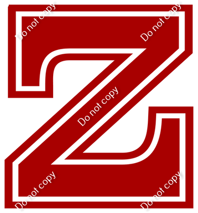18" Greek Individual Flat Crimson - Alphabet Pieces Zeta