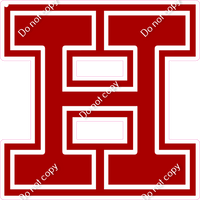 18" Greek Individual Flat Crimson - Alphabet Pieces Eta