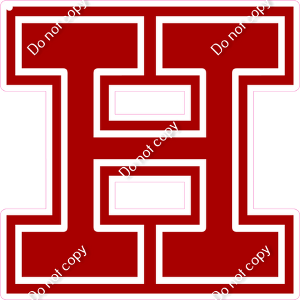 18" Greek Individual Flat Crimson - Alphabet Pieces Eta