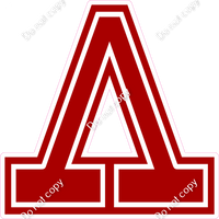 18" Greek Individual Flat Crimson - Alphabet Pieces Lambda