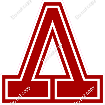 18" Greek Individual Flat Crimson - Alphabet Pieces Lambda