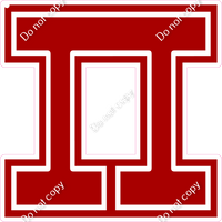 18" Greek Individual Flat Crimson - Alphabet Pieces Pi