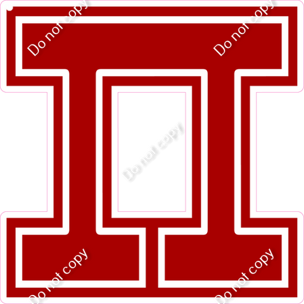 18" Greek Individual Flat Crimson - Alphabet Pieces Pi