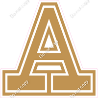 18" Greek Individual Flat Gold - Alphabet Pieces Alpha