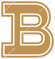18" Greek Individual Flat Gold - Alphabet Pieces Beta