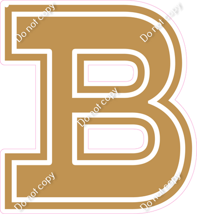 18" Greek Individual Flat Gold - Alphabet Pieces Beta