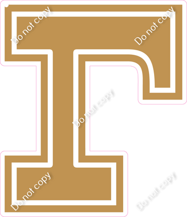 18" Greek Individual Flat Gold - Alphabet Pieces Gamma