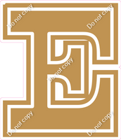18" Greek Individual Flat Gold - Alphabet Pieces Epsilon