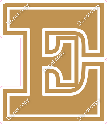 18" Greek Individual Flat Gold - Alphabet Pieces Epsilon