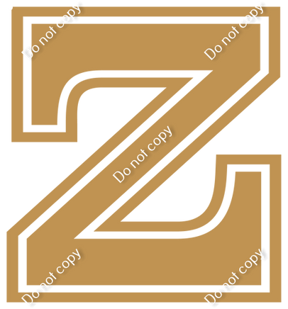 18" Greek Individual Flat Gold - Alphabet Pieces Zeta