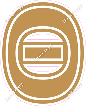 18" Greek Individual Flat Gold - Alphabet Pieces Theta