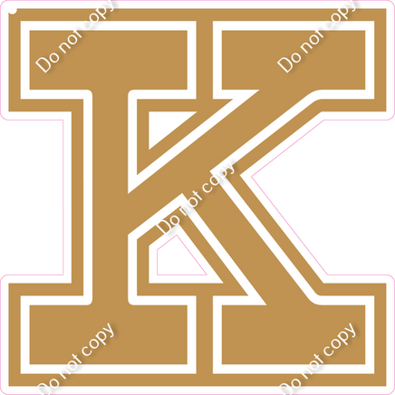 18" Greek Individual Flat Gold - Alphabet Pieces Kappa