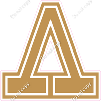 18" Greek Individual Flat Gold - Alphabet Pieces Lambda
