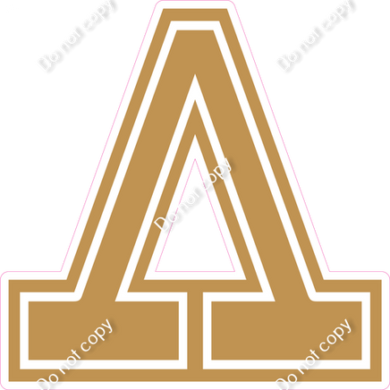 18" Greek Individual Flat Gold - Alphabet Pieces Lambda