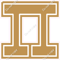 18" Greek Individual Flat Gold - Alphabet Pieces Pi