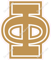 18" Greek Individual Flat Gold - Alphabet Pieces Phi