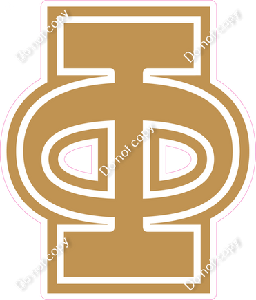 18" Greek Individual Flat Gold - Alphabet Pieces Phi