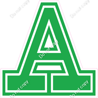 18" Greek Individual Flat Green - Alphabet Pieces Alpha