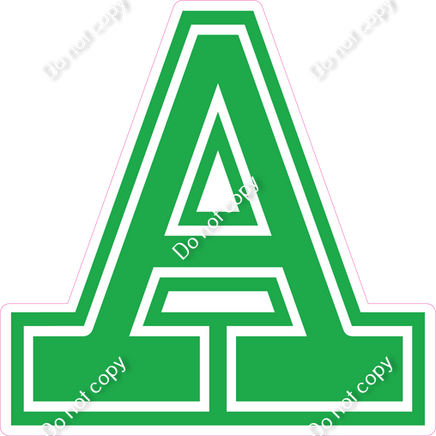 18" Greek Individual Flat Green - Alphabet Pieces Alpha