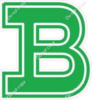 18" Greek Individual Flat Green - Alphabet Pieces Beta