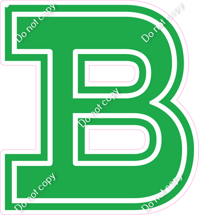 18" Greek Individual Flat Green - Alphabet Pieces Beta