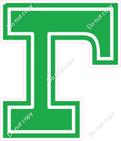 18" Greek Individual Flat Green - Alphabet Pieces Gamma