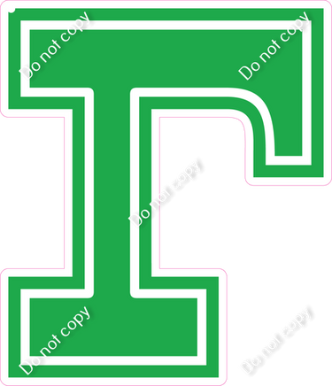 18" Greek Individual Flat Green - Alphabet Pieces Gamma