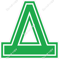 18" Greek Individual Flat Green - Alphabet Pieces Delta