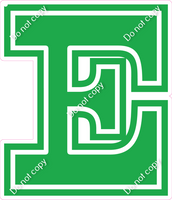 18" Greek Individual Flat Green - Alphabet Pieces Epsilon