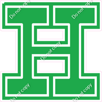 18" Greek Individual Flat Green - Alphabet Pieces Eta