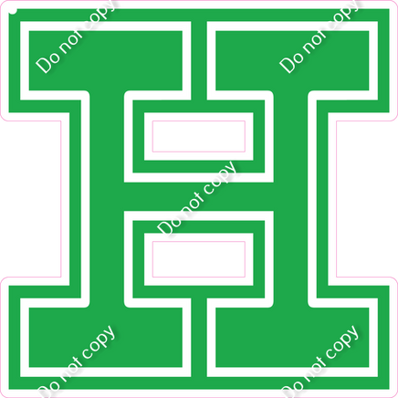 18" Greek Individual Flat Green - Alphabet Pieces Eta