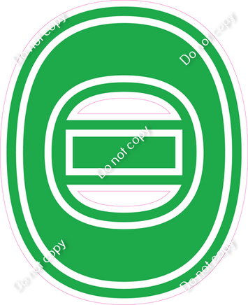18" Greek Individual Flat Green - Alphabet Pieces Theta
