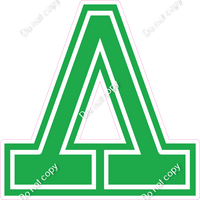 18" Greek Individual Flat Green - Alphabet Pieces Lambda