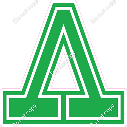 18" Greek Individual Flat Green - Alphabet Pieces Lambda