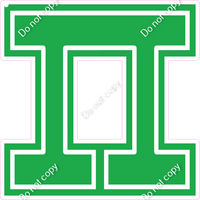 18" Greek Individual Flat Green - Alphabet Pieces Pi