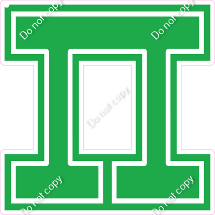 18" Greek Individual Flat Green - Alphabet Pieces Pi