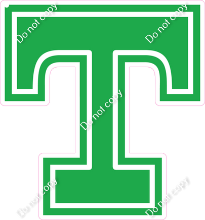 18" Greek Individual Flat Green - Alphabet Pieces Tau