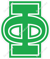 18" Greek Individual Flat Green - Alphabet Pieces Phi