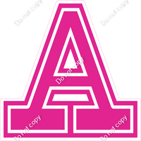 18" Greek Individual Flat Hot Pink - Alphabet Pieces Alpha