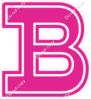 18" Greek Individual Flat Hot Pink - Alphabet Pieces Beta